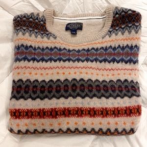 Vintage Retreat 80% Lambs Wool Knit Cottage Core Nordic Grandma Sweater Size L